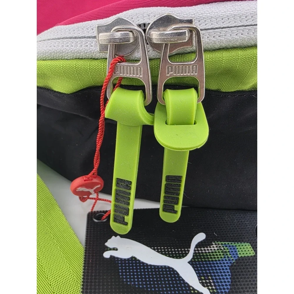 Puma City Block Fanny Pack Neon Pink Green Black Waist Bag 11